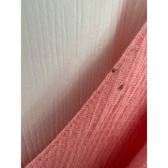 Scoop Tiered Sundress Gauzy Lined Retro Boho Bohemian Hippie‎ Peach Size Large - Picture 6 of 10